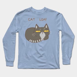 Funny gray cat loaf Long Sleeve T-Shirt